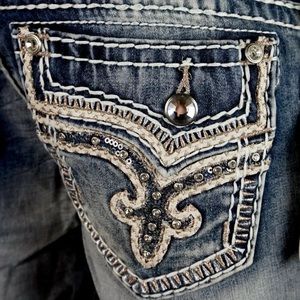 Rock Revival Womens Easy Bling Bootcut Jeans NEW